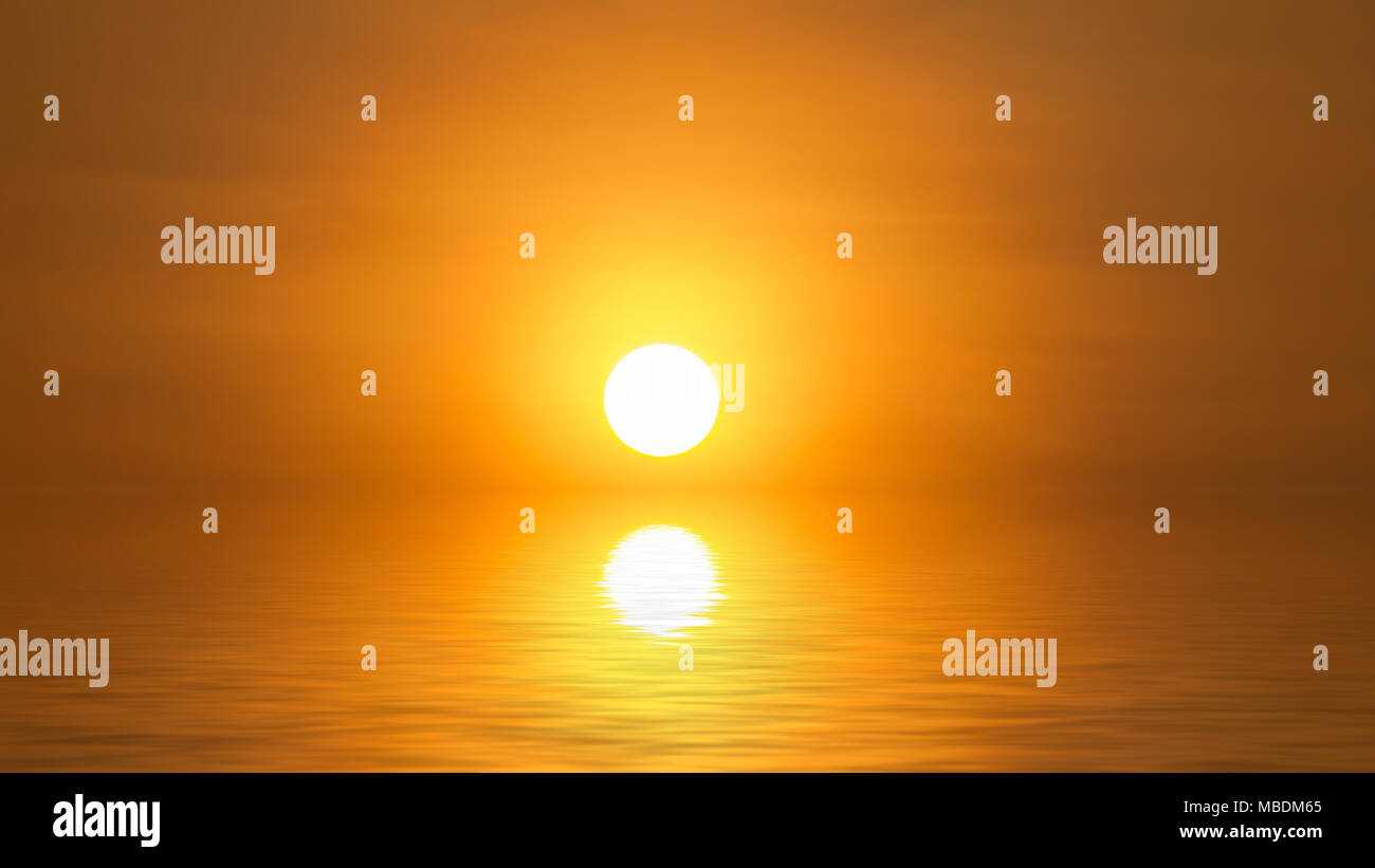Beautiful sunset above the sea Stock Photo - Alamy