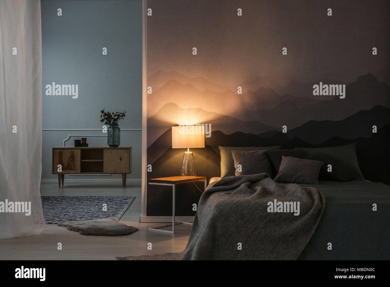 warm light bedroom