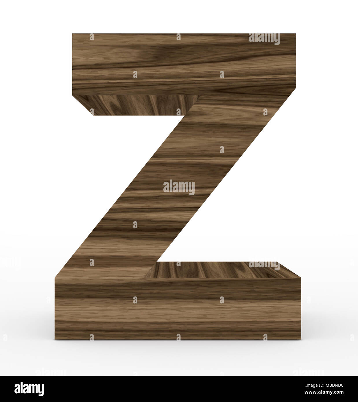 letter Z 3d wooden isolated on white - 3d rendering Stock Photo - Alamy