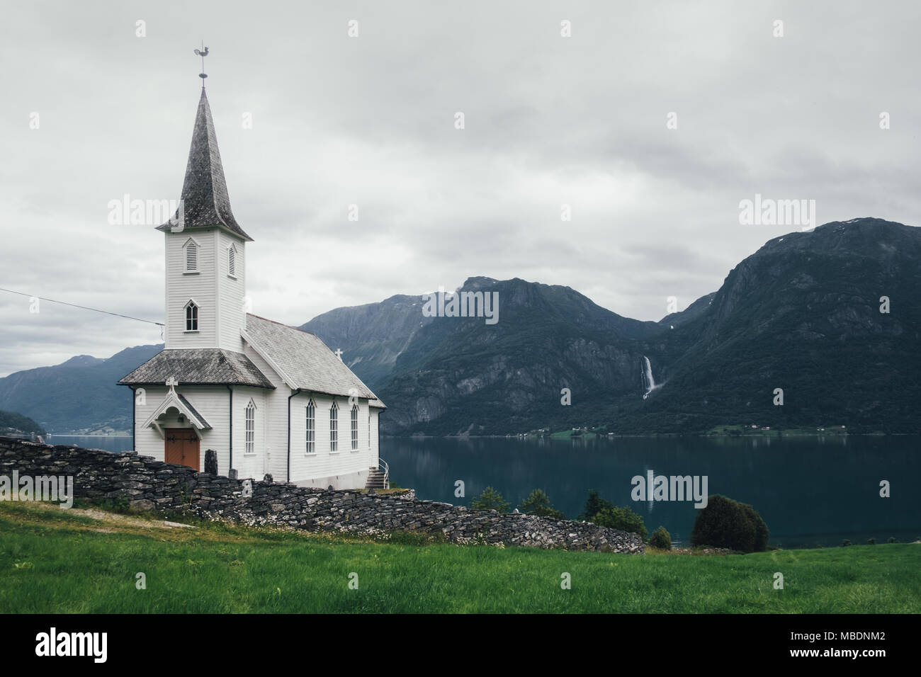 Typical christianity church in Norway Stock Photo