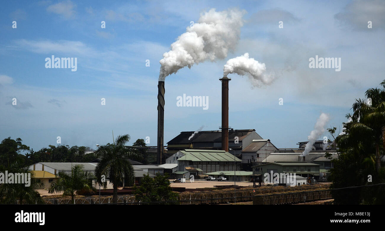 Industrial toxic chemicals into the atmosphere Stock Photo
