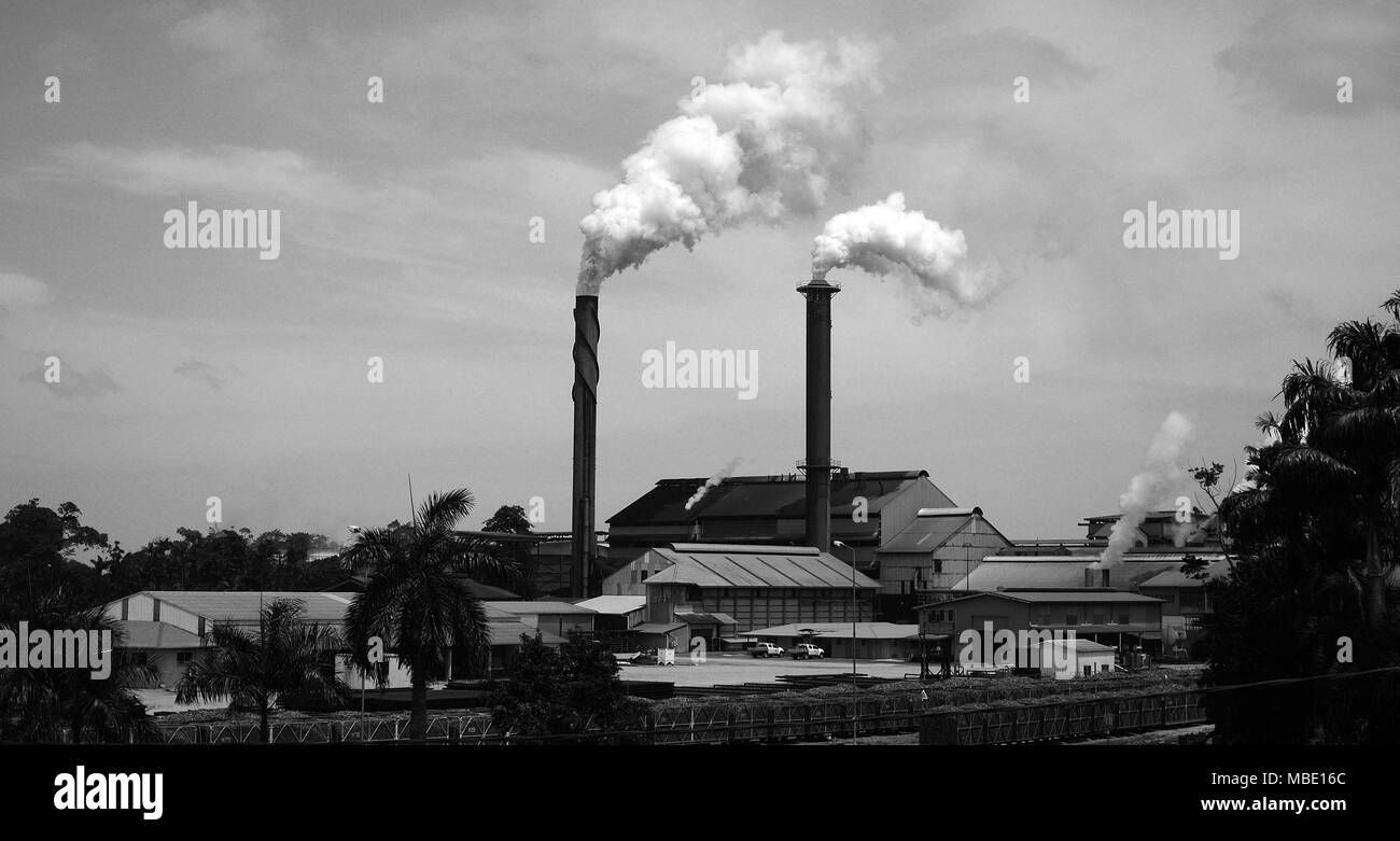 emission of toxic chemicals into the atmosphere Stock Photo