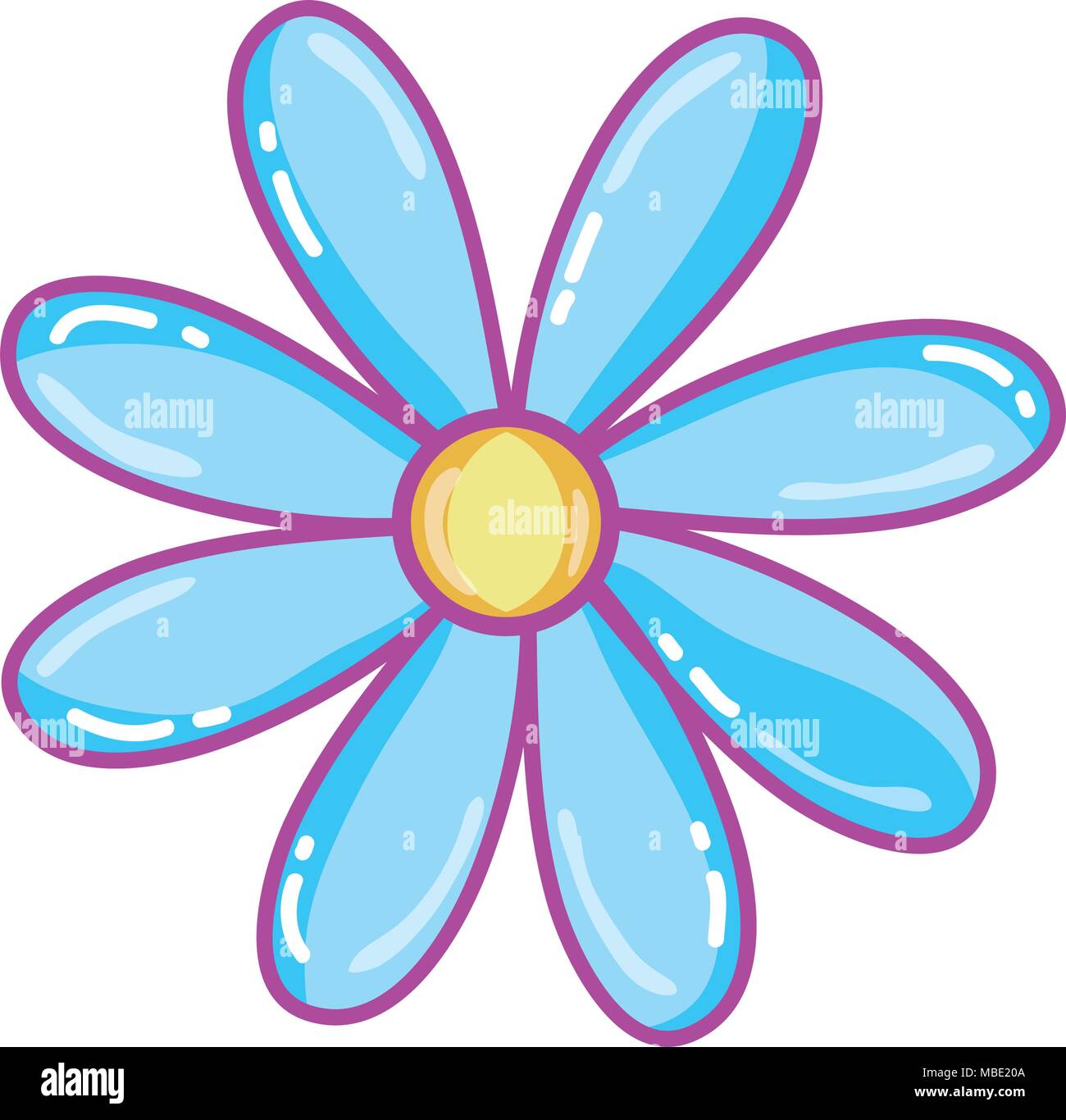 beautiful flower with nature petals design Stock Vector Image & Art - Alamy
