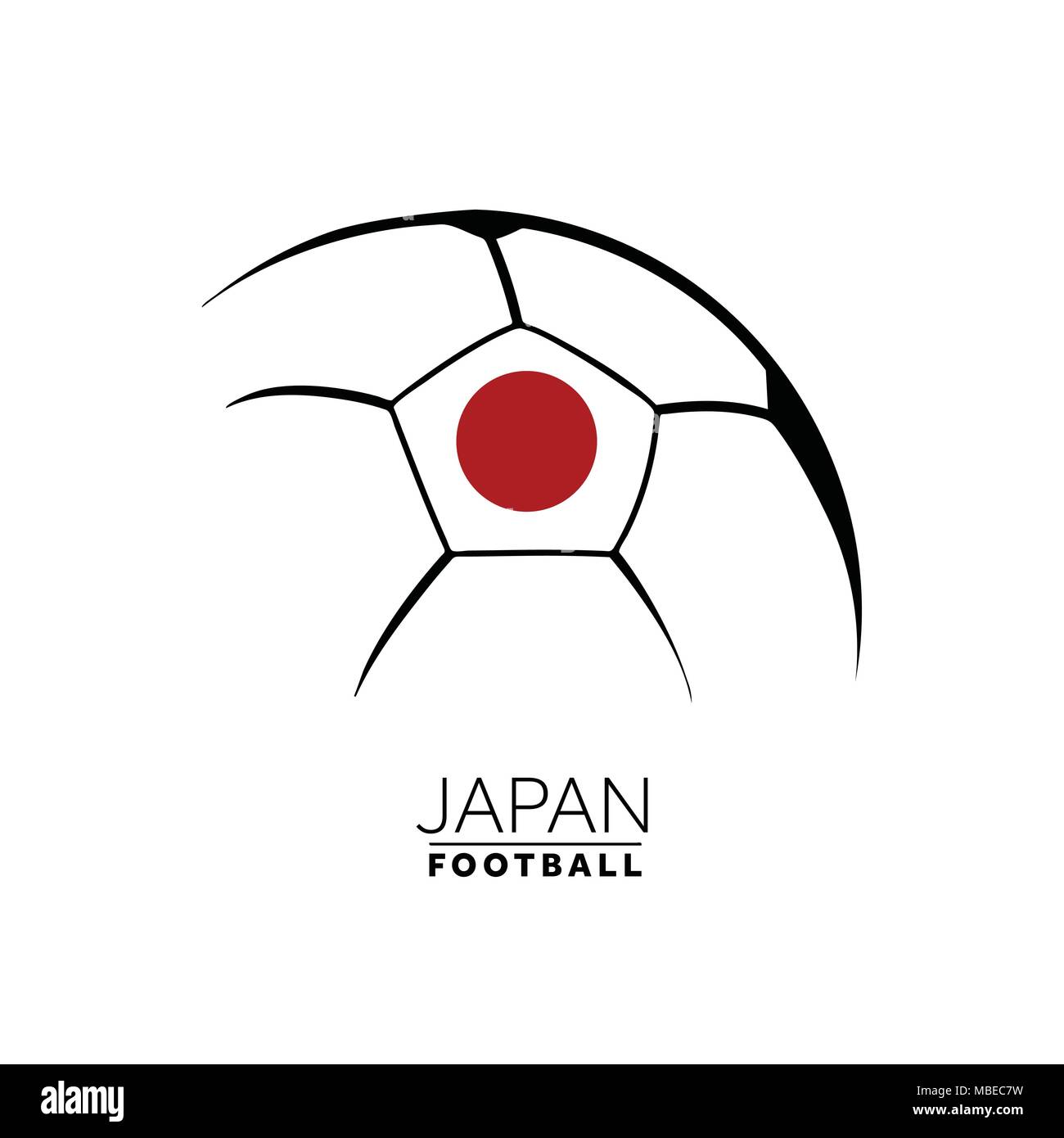 Soccer football minimal design with Japan flag Stock Vector Image & Art