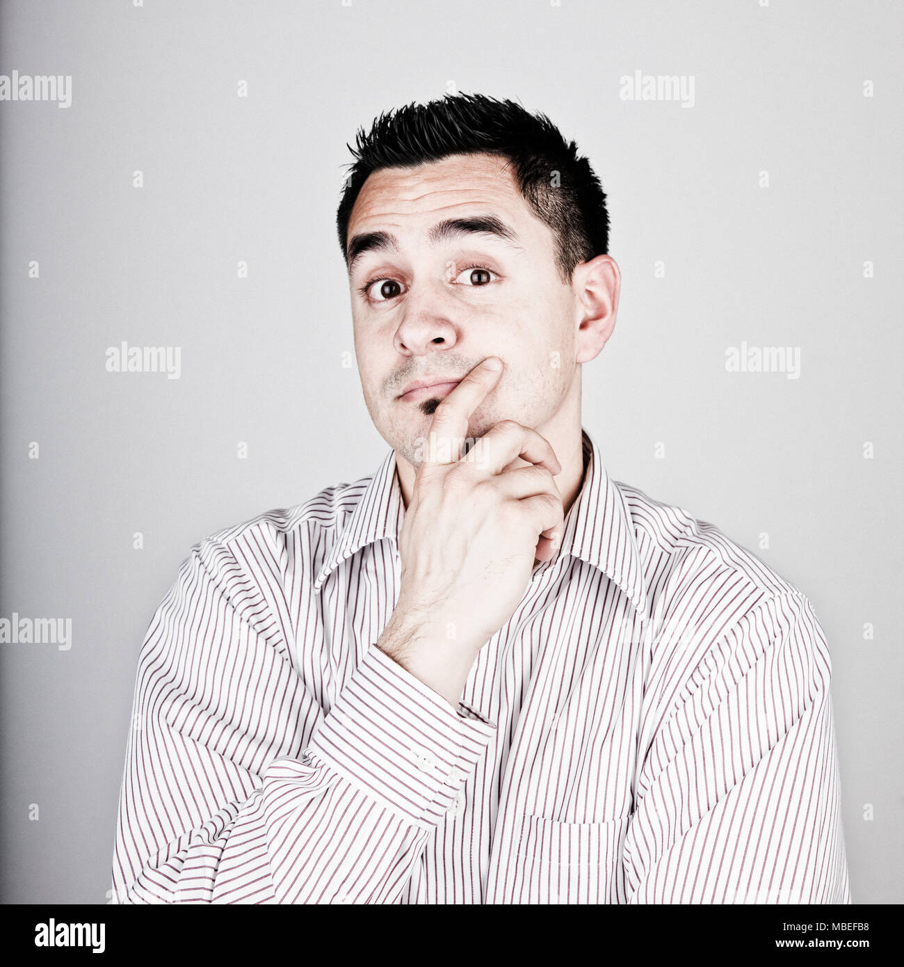 Studio Portrait Of Hispanic Man Actor Stock Photo 179184300 Alamy