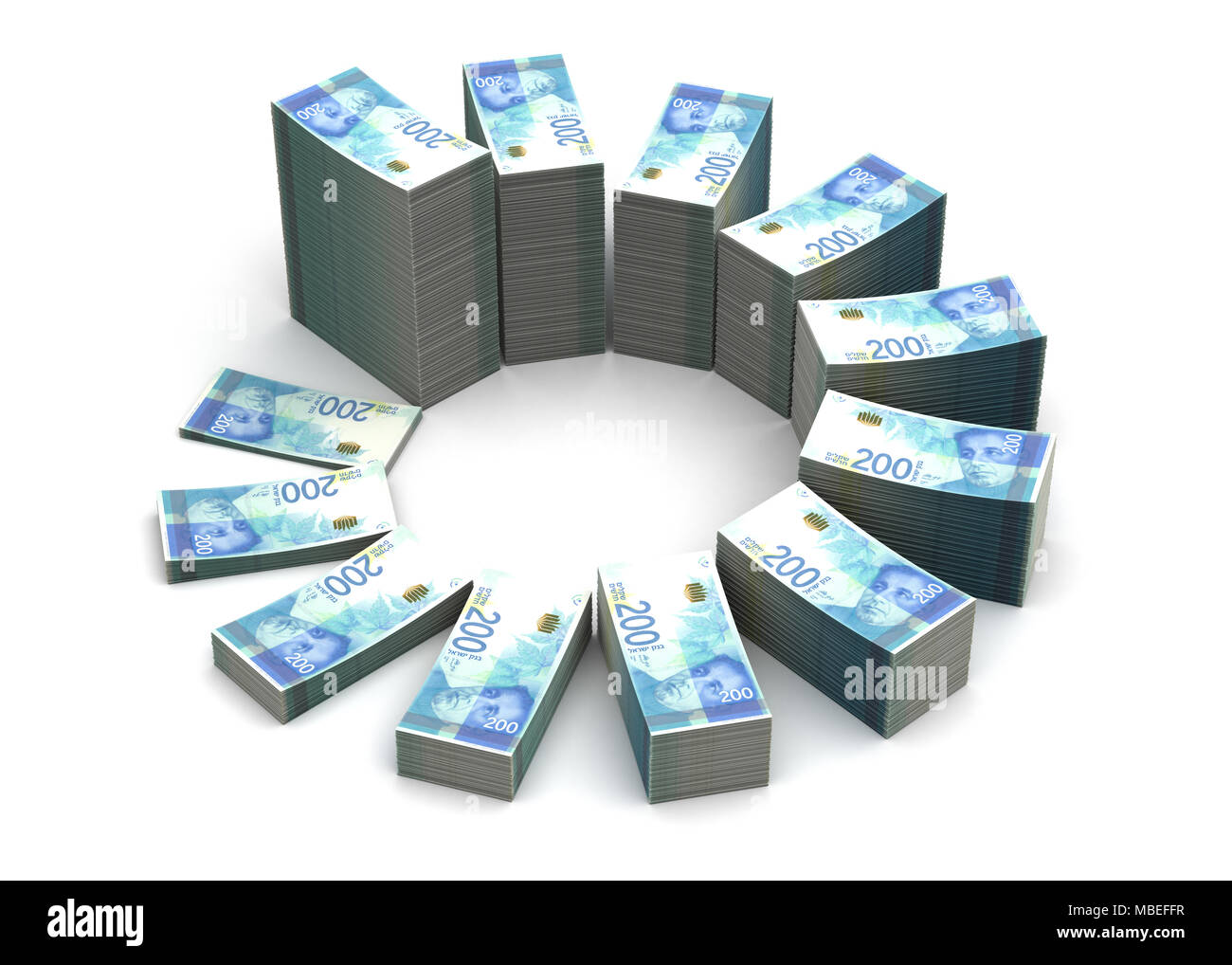 Israeli New Shekel Chart Stock Photo Alamy