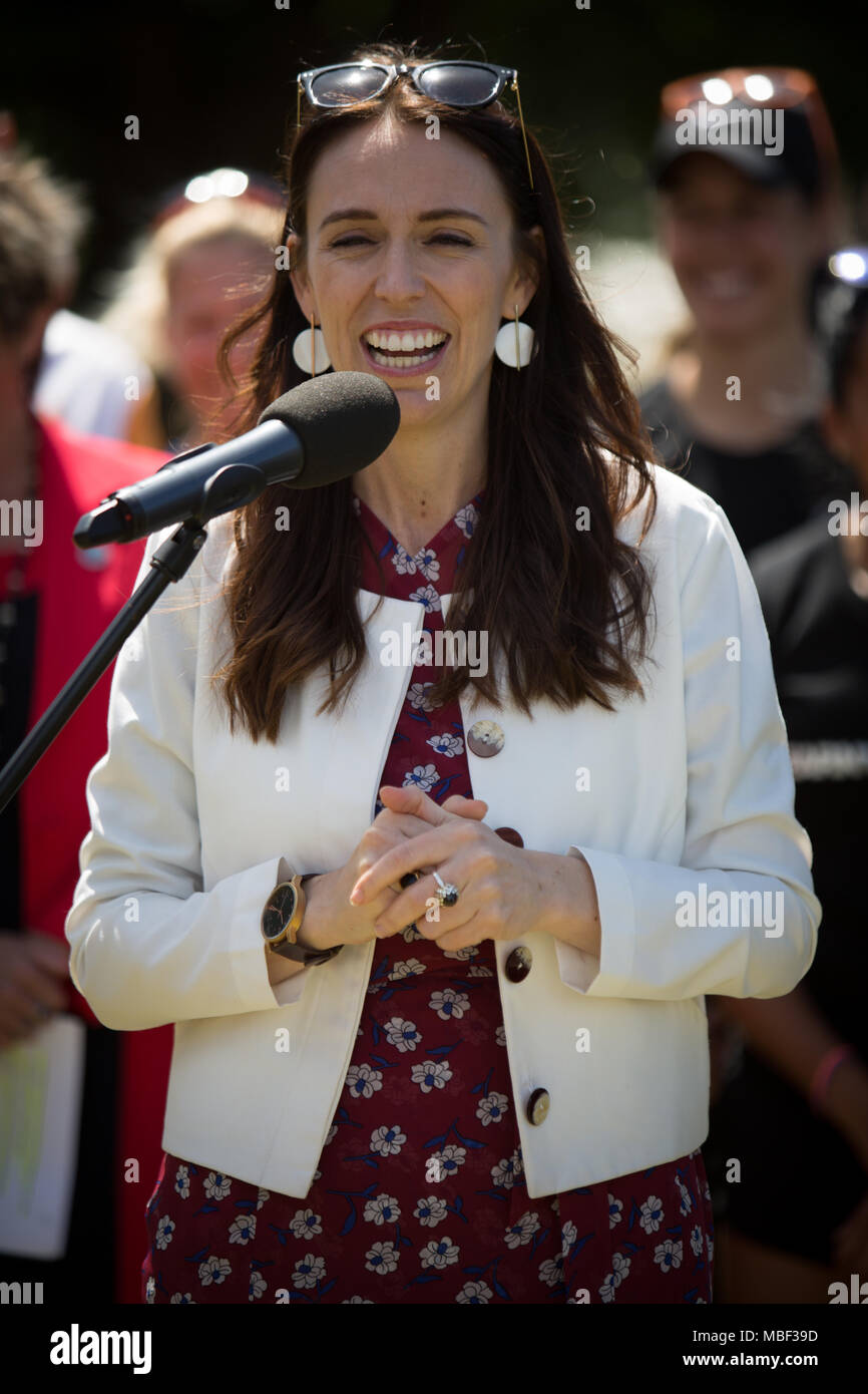 Prime Minister of New Zealand Jacinda Ardern, in Auckland, New Zealand, on 21 December 2017. Stock Photo