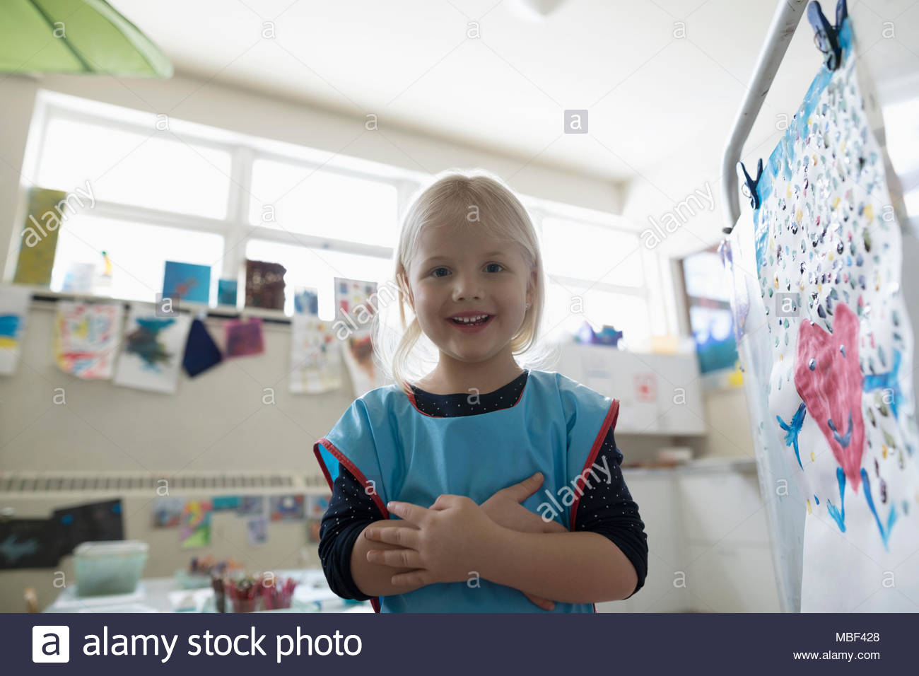 Portrait painting smiling person hi-res stock photography and images ...