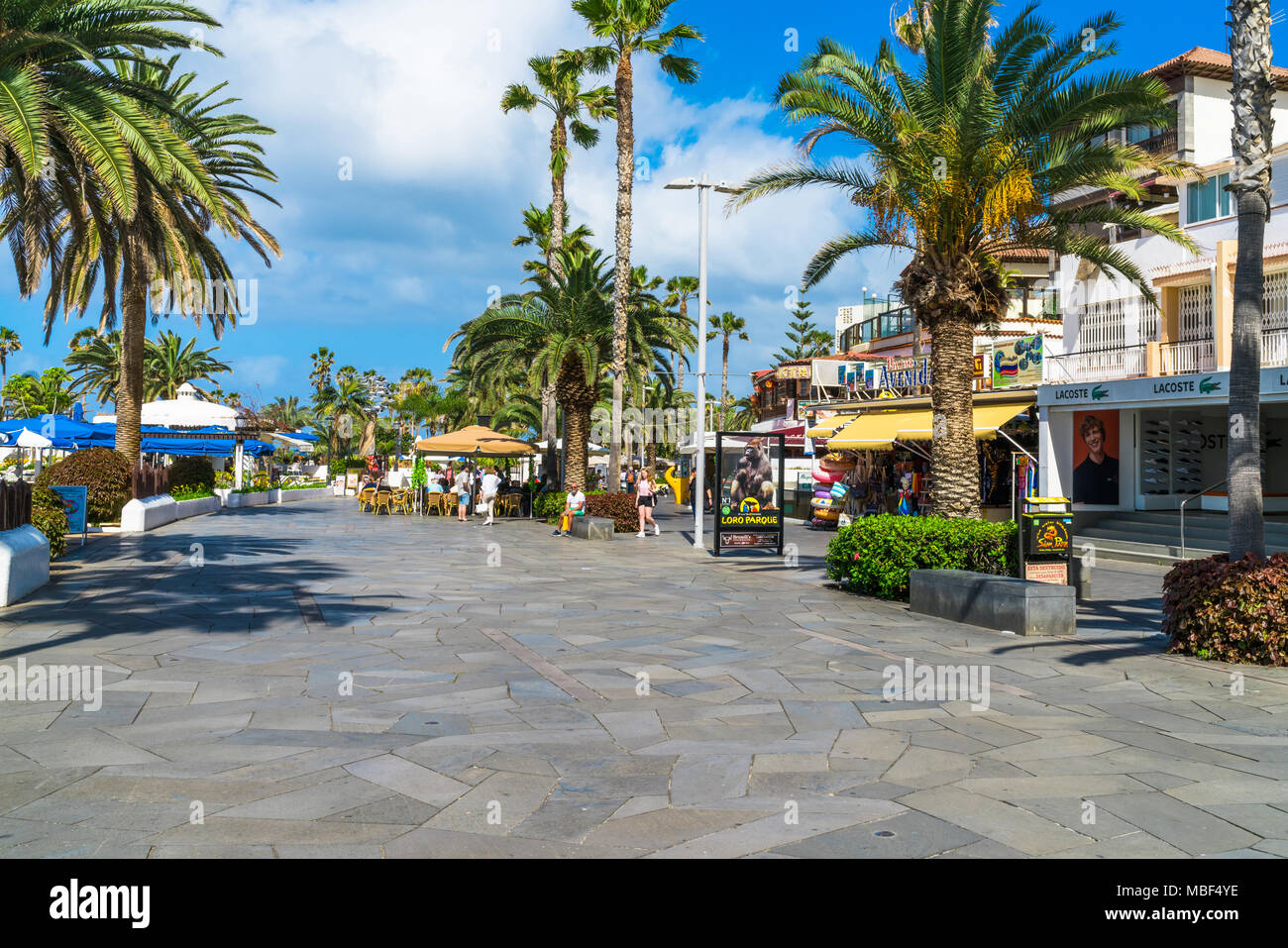 PUERTO DE LA CRUZ, TENERIFE - 20 MARCH 2018: Tourists enjoy vacation on  coastal promenade in one of Tenerife's top resorts, Puerto de la Cruz  located Stock Photo - Alamy