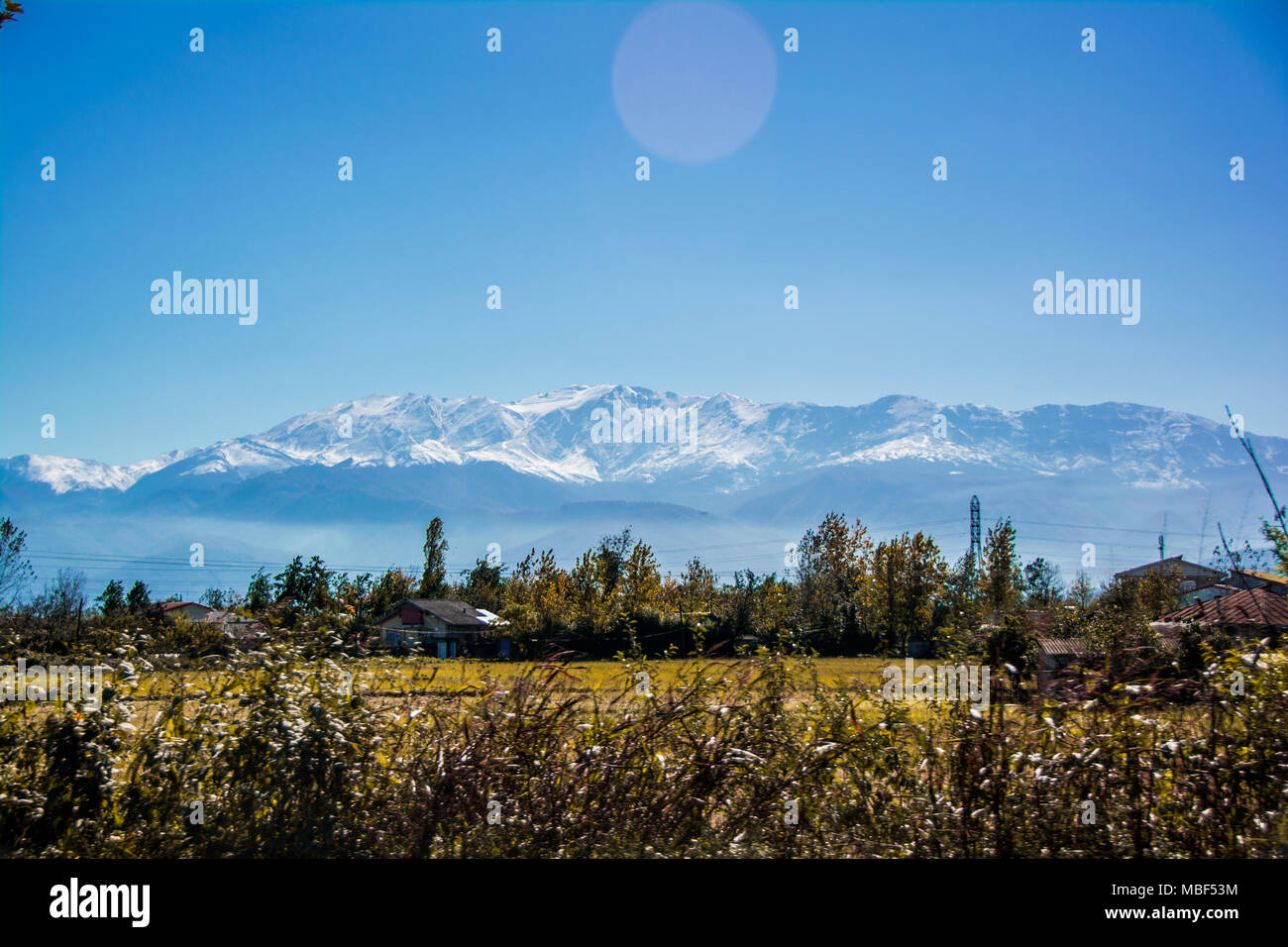 alborz mountain view from village name 'Rankouh Amlash' Stock Photo