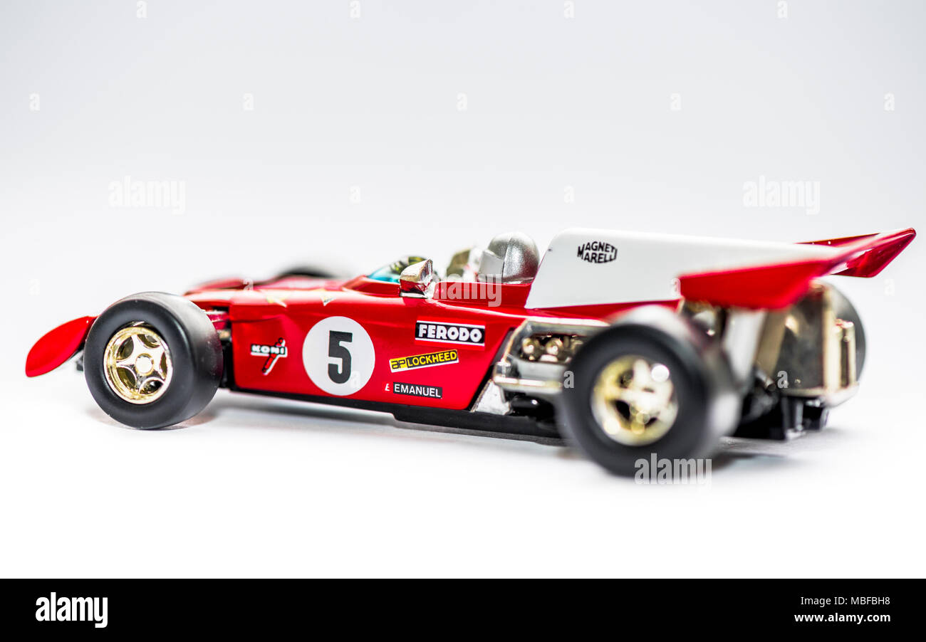 Ferrari 312B2 F12 car 1.36 scale diecast model Stock Photo