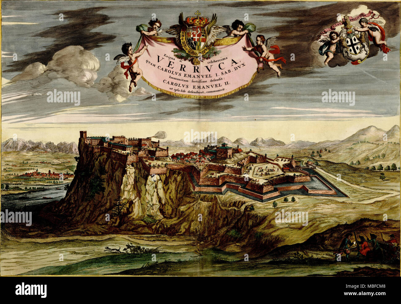 Turin or Torino & Its Envisons - 1700 Stock Photo