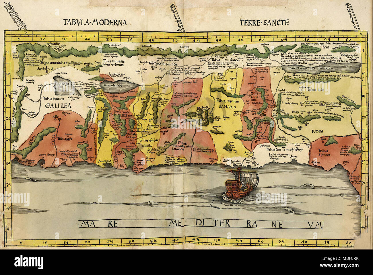 Map of the Holy Land Stock Photo Alamy