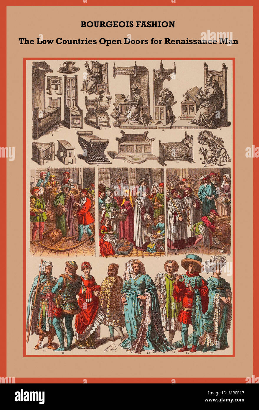 Bourgeois Renaissance Fashion the Low Countries Stock Photo Alamy