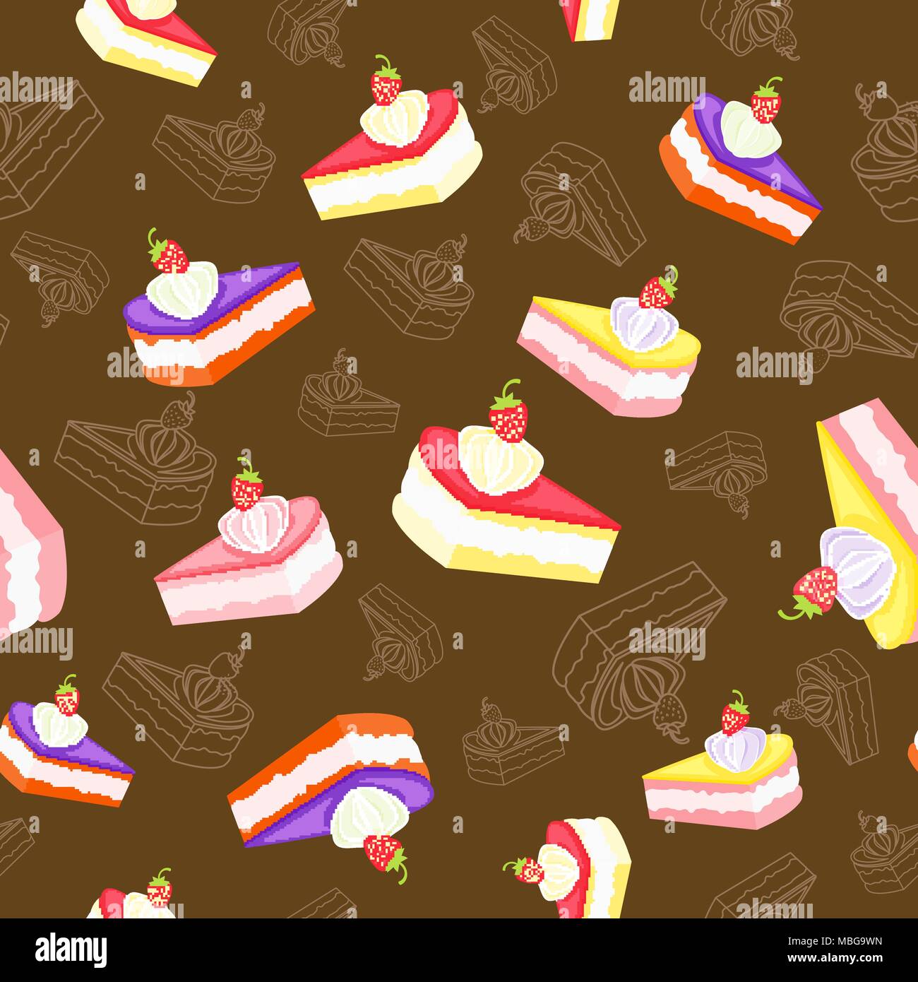 sweet tasty pieces Stock Vector
