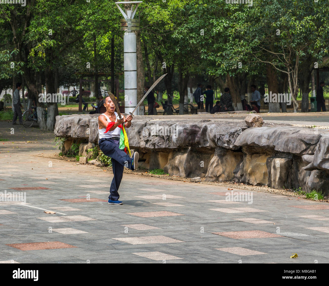 Chinese martial arts exercises hires stock photography and images Alamy