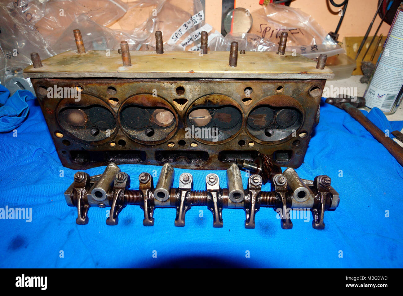 Car Cylinder Head Valves Stock Photos Car Cylinder Head Valves