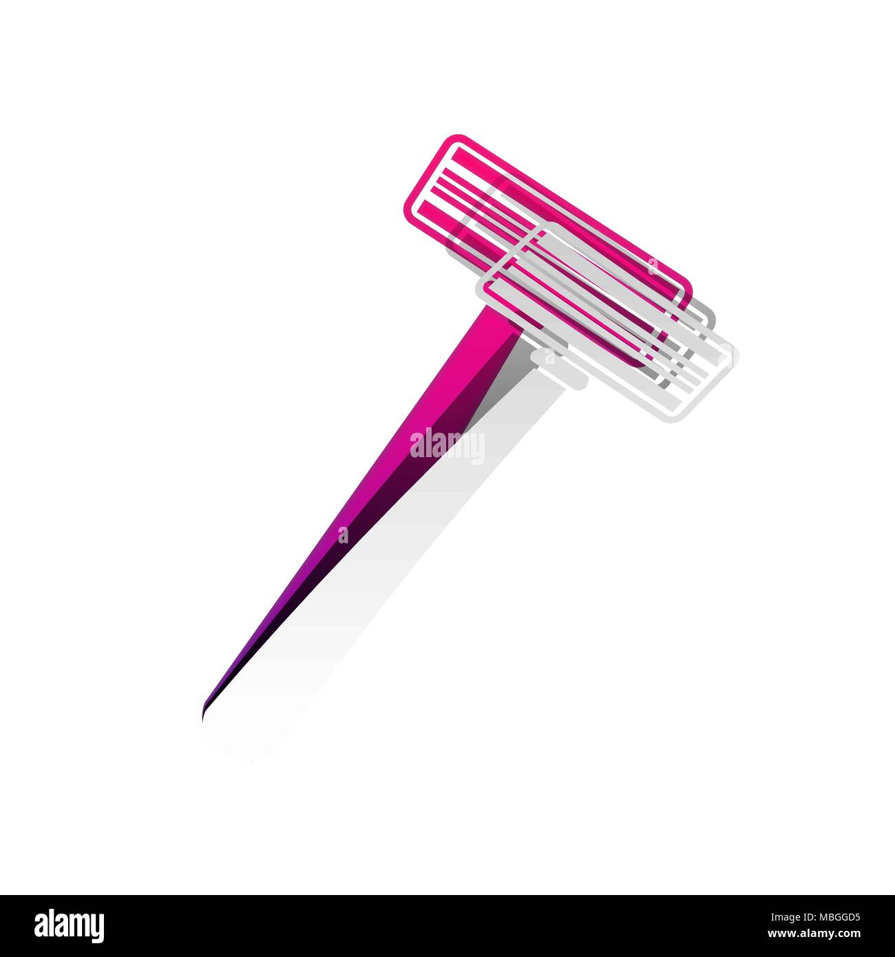 Safety razor sign. Vector. Detachable paper with shadow at underlying ...