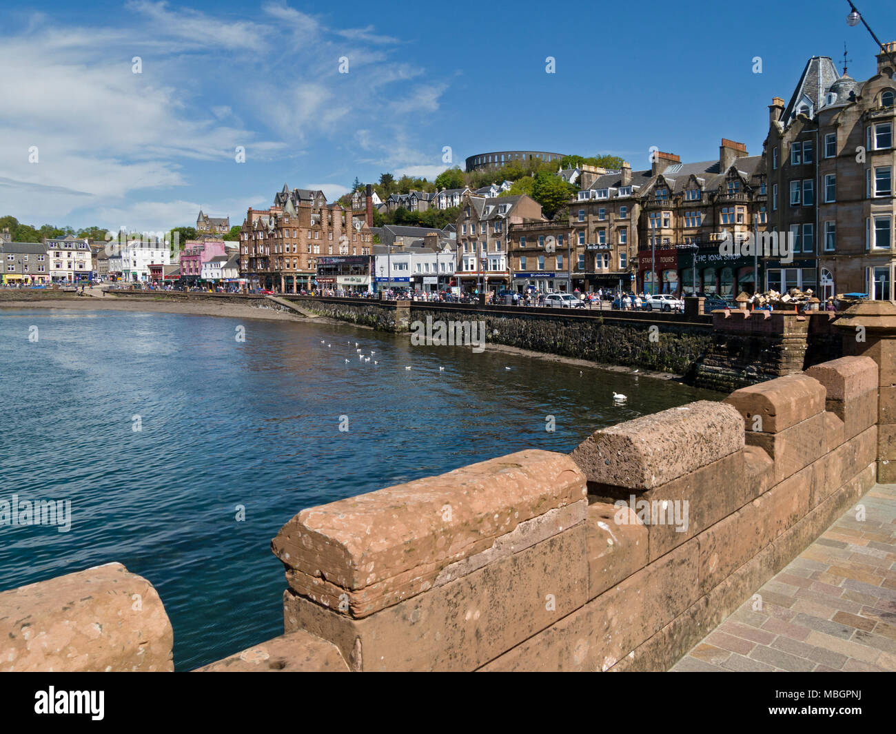 Oban quayside and harbour, Argyll and Bute, Scotland, UK Stock Photo