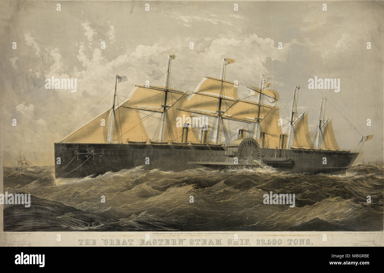 The 'Great Eastern' steam ship Stock Photo