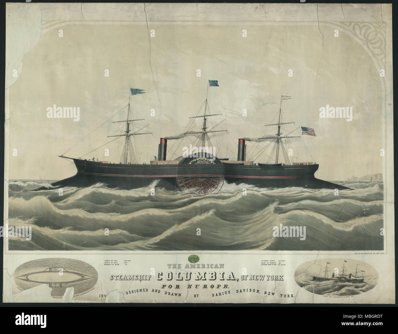 Ocean Going Steamship Columbia Stock Photo Alamy