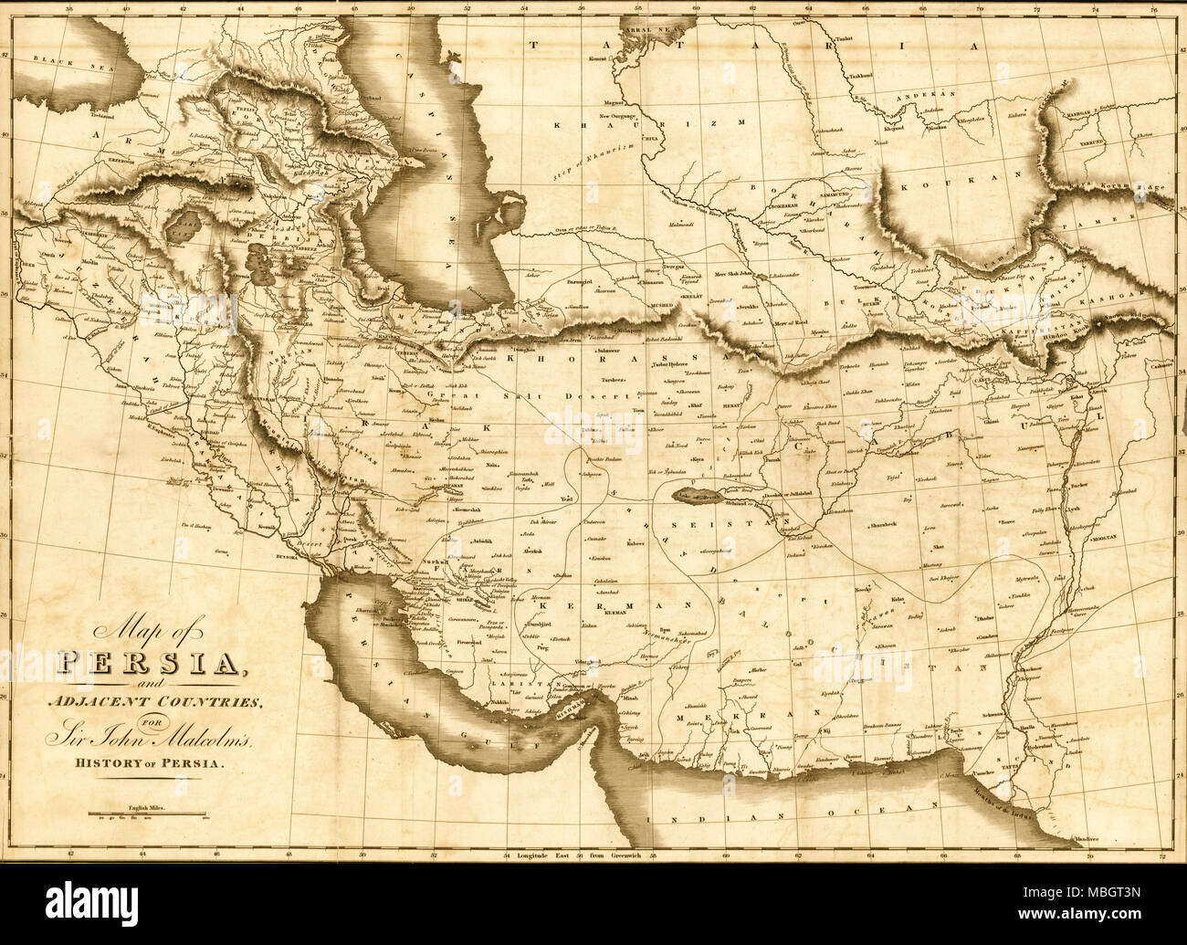 Map of Persia and adjacent countries, for Sir John Malcolm's History of