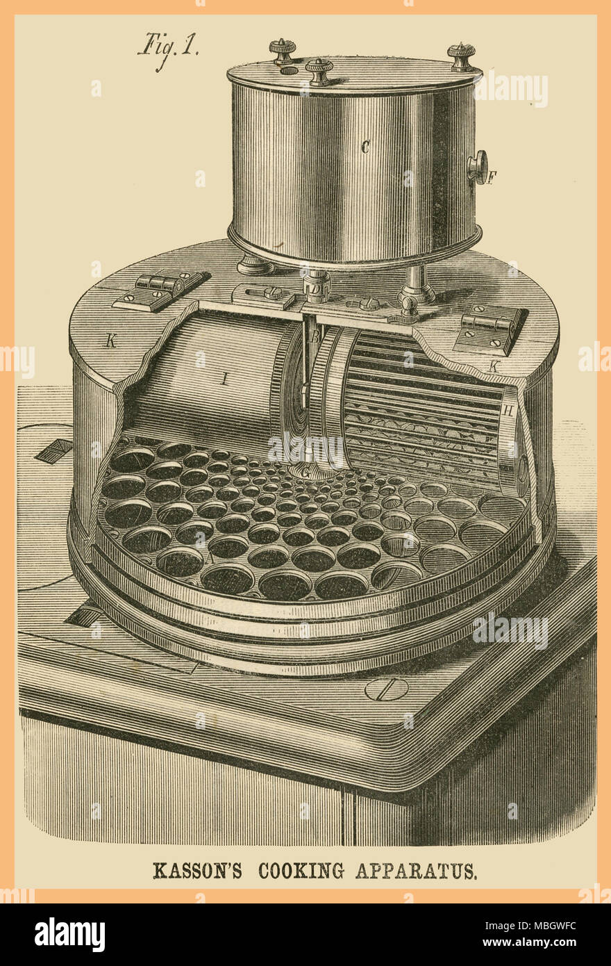Kasson's Cooking Apparatus Stock Photo