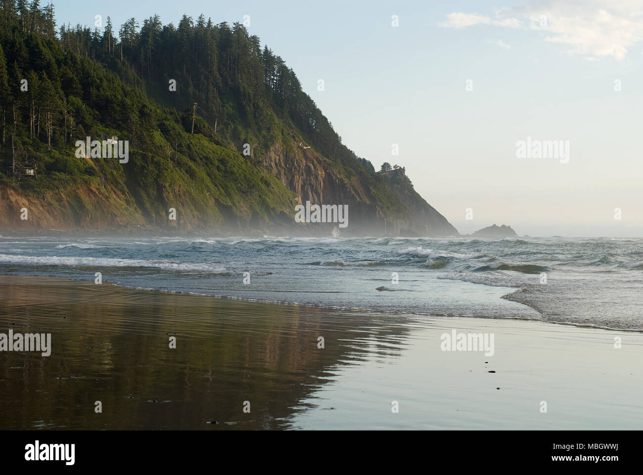 Pacific Cape Reflection, Falcon Cove, Manzanita, Oregon Stock Photo Alamy