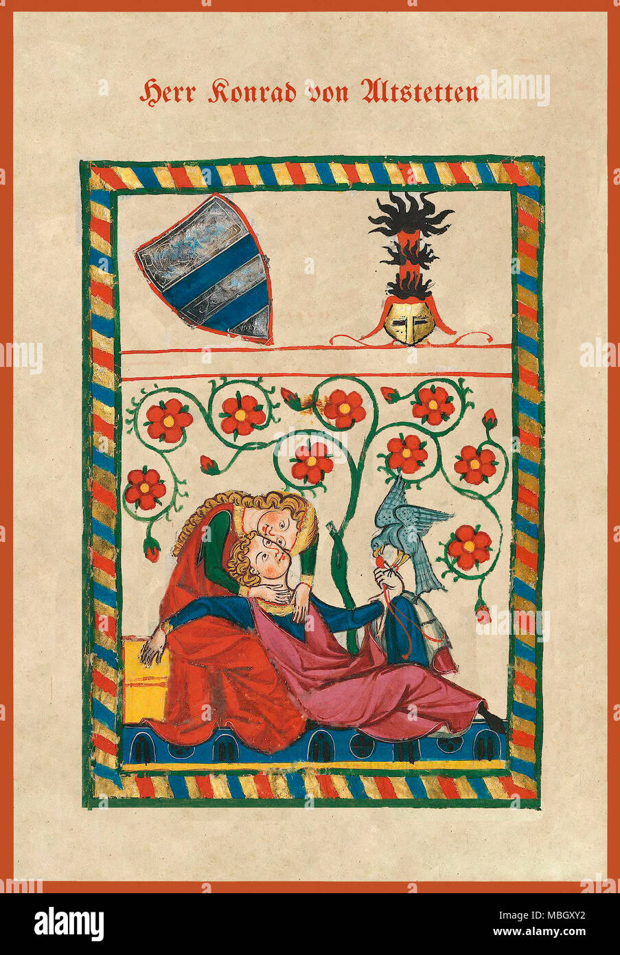 Postcard Medieval Art Konig Konrad der Junge Coat of Arms 