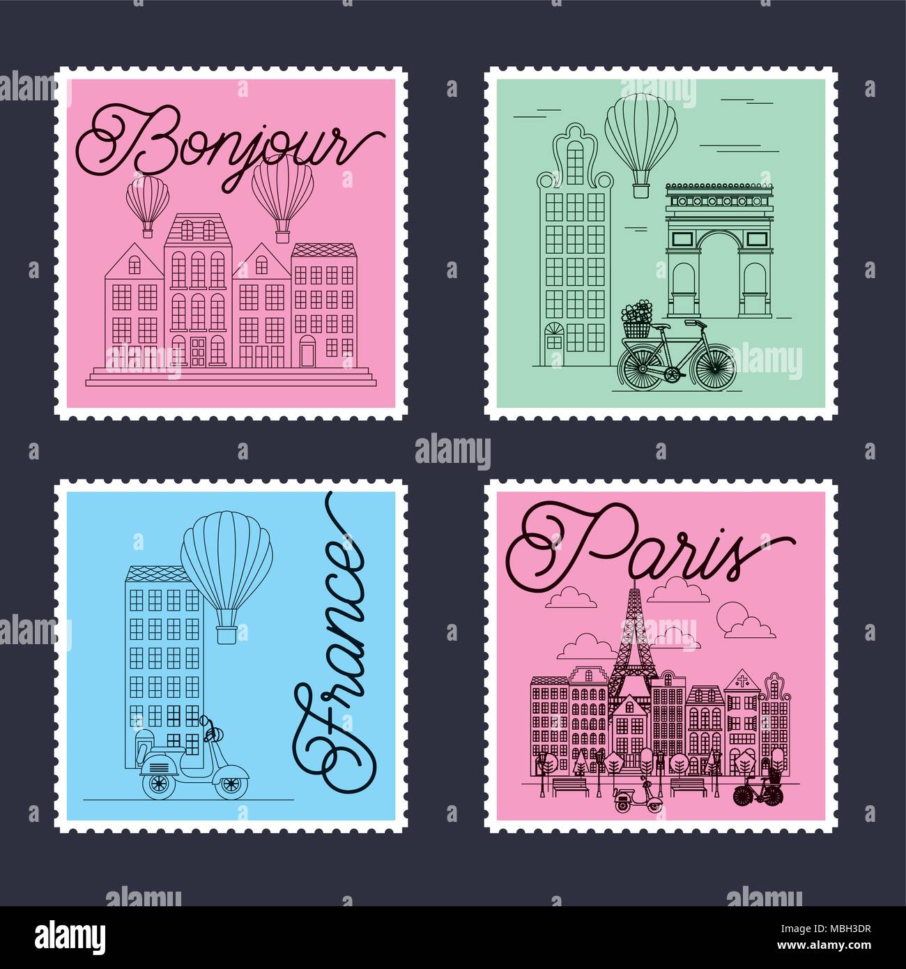French Postcards High Resolution Stock Photography and Images Alamy