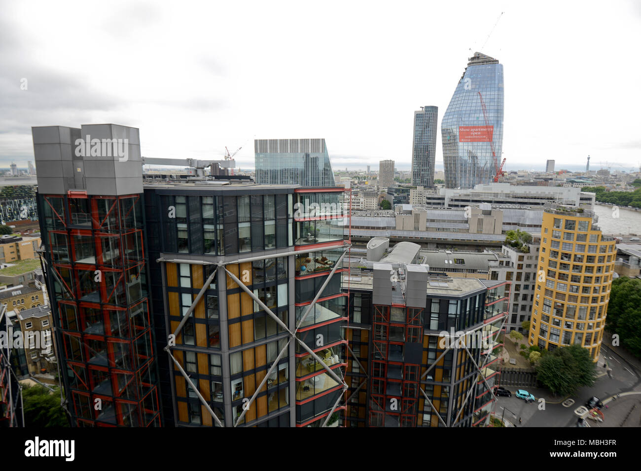 NEO Bankside residential project. View from Tate Modern Gallery. London , England Stock Photo