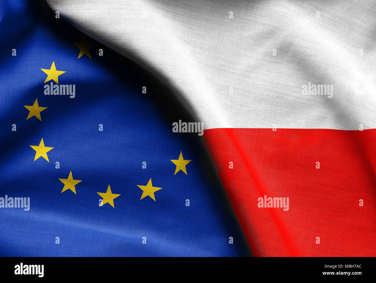 flags-of-poland-and-european-union-stock-photo-alamy