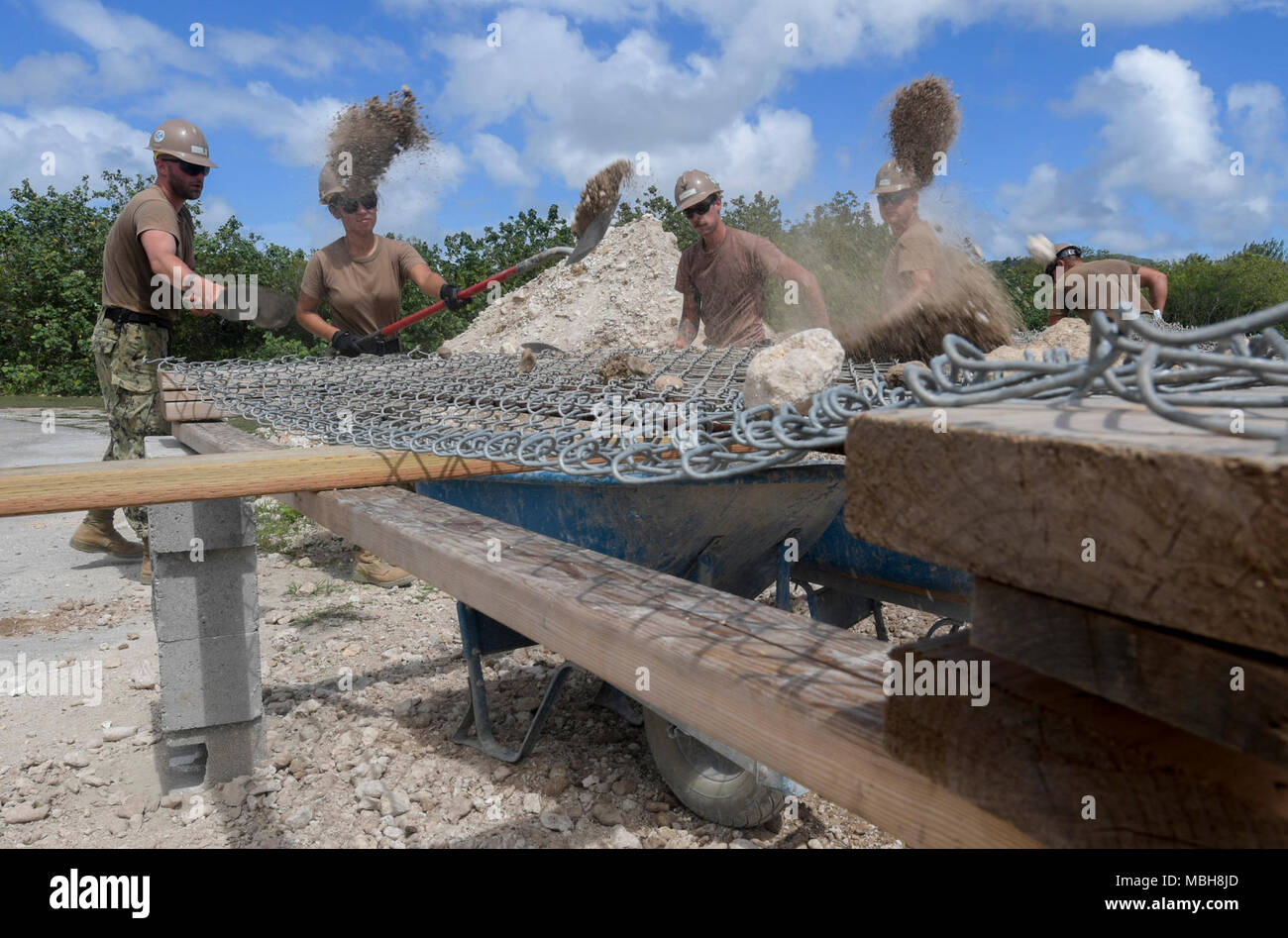 Sailors assigned to Naval Mobile Construction Battalion (NMCB) 11, Det