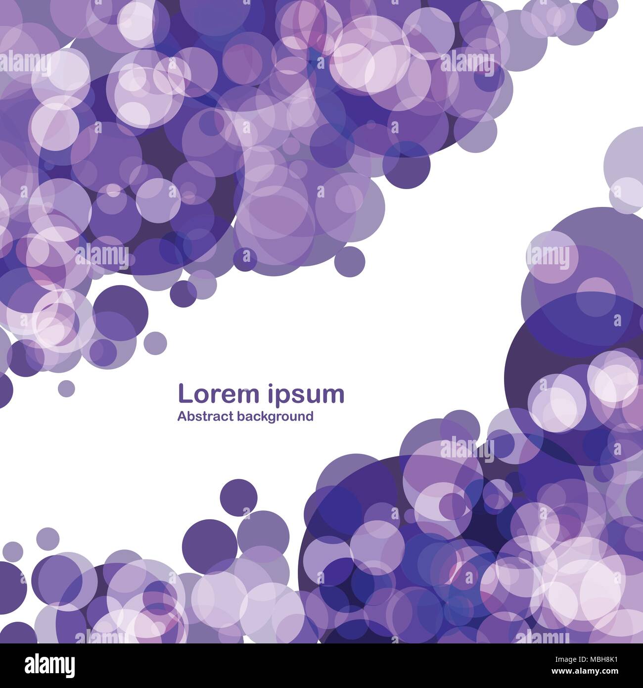 Abstract Bubble purple dots in the corner for background concept idea ...