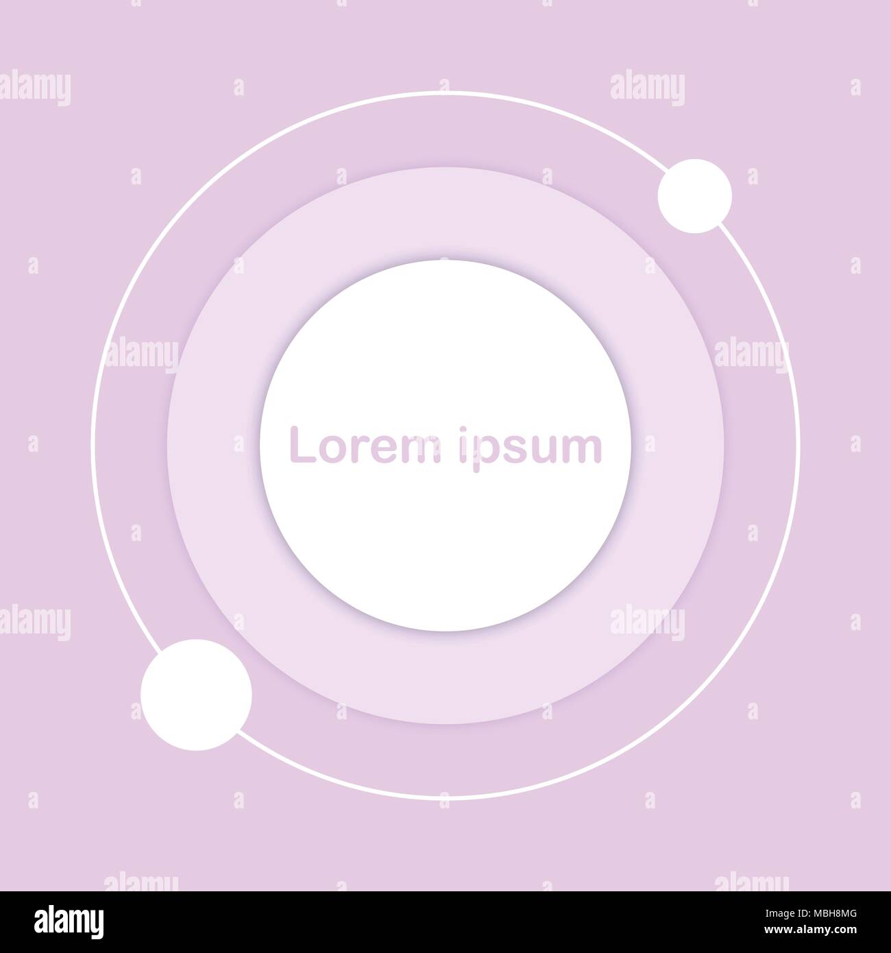 White circle button icon sign on Purple pastel background for Business ...