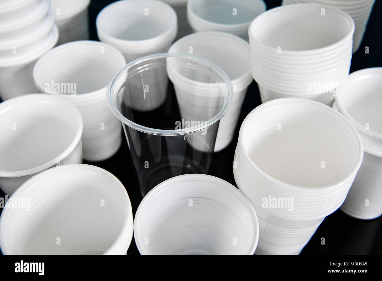 Disposable drinking cups. While NHS trusts across the country opened up about the scale of disposable cup use, Government departments were less forthcoming. Stock Photo