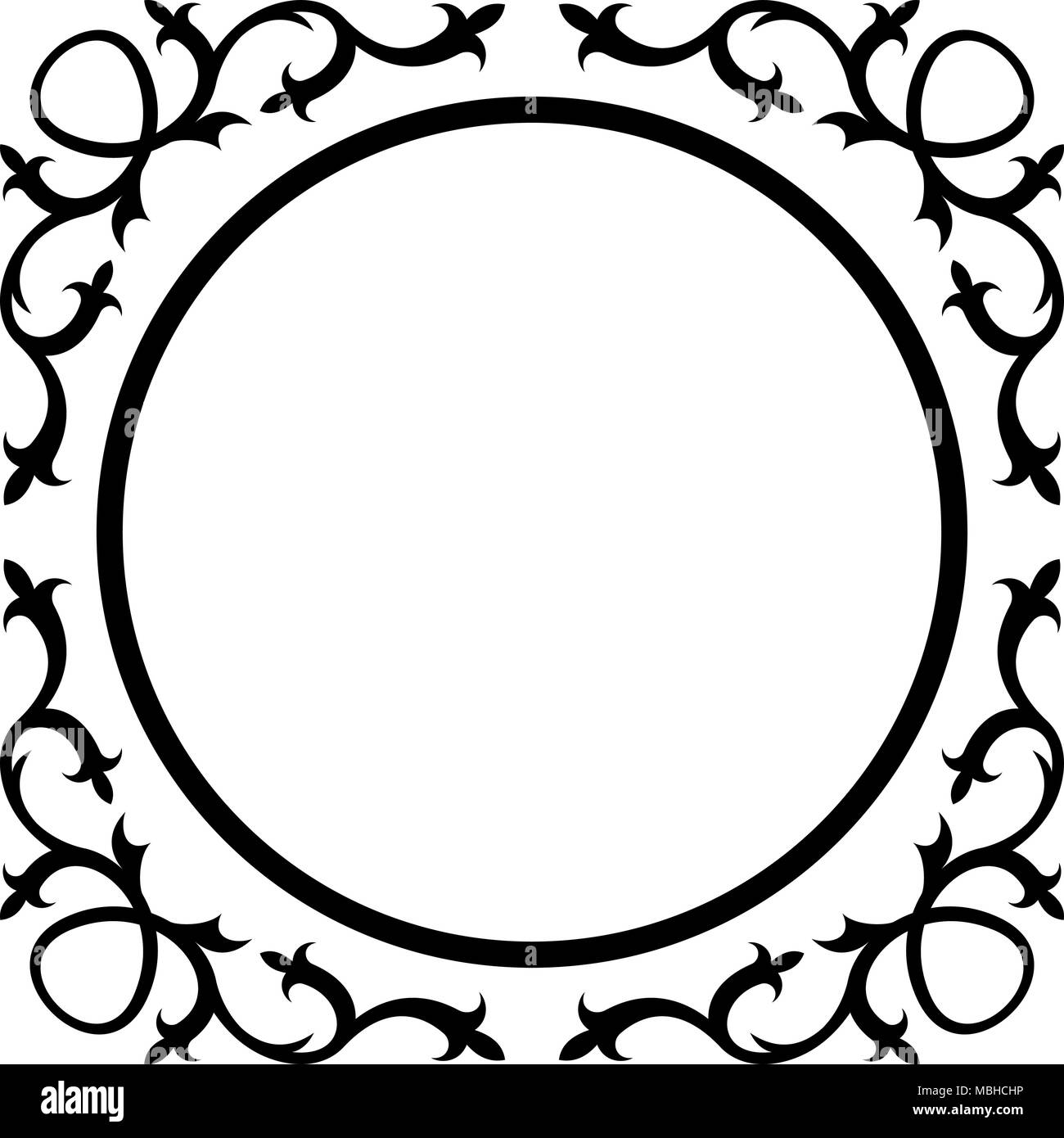 Decorative corner border Black and White Stock Photos & Images Alamy