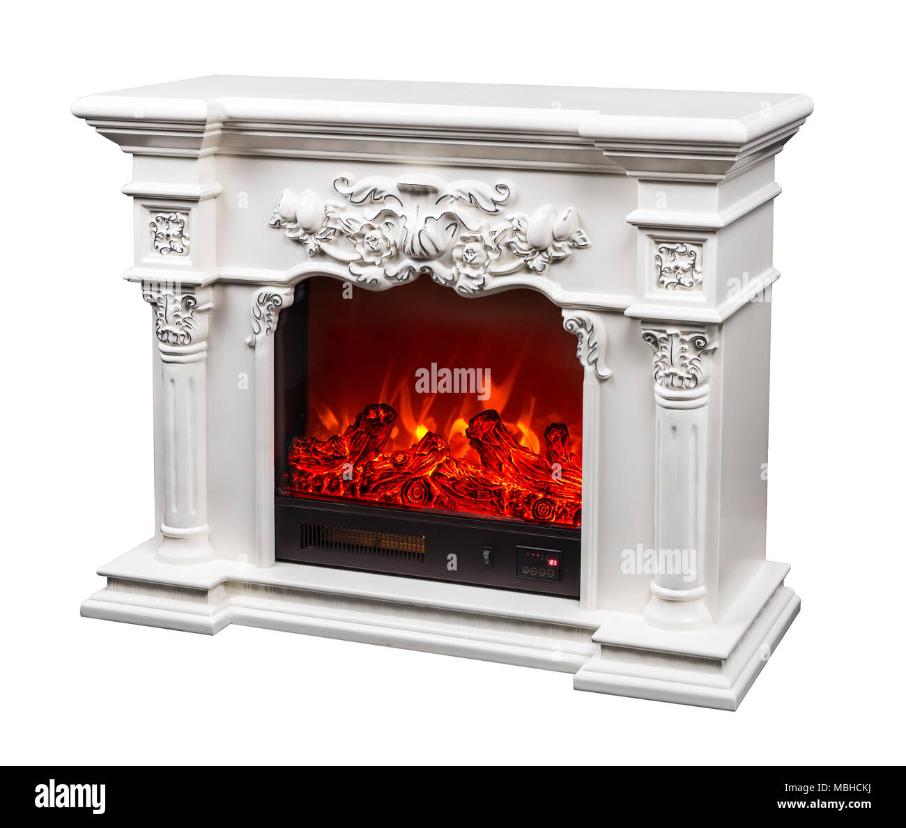 Modern Decorative Electric Fireplace With A Beautiful Burning