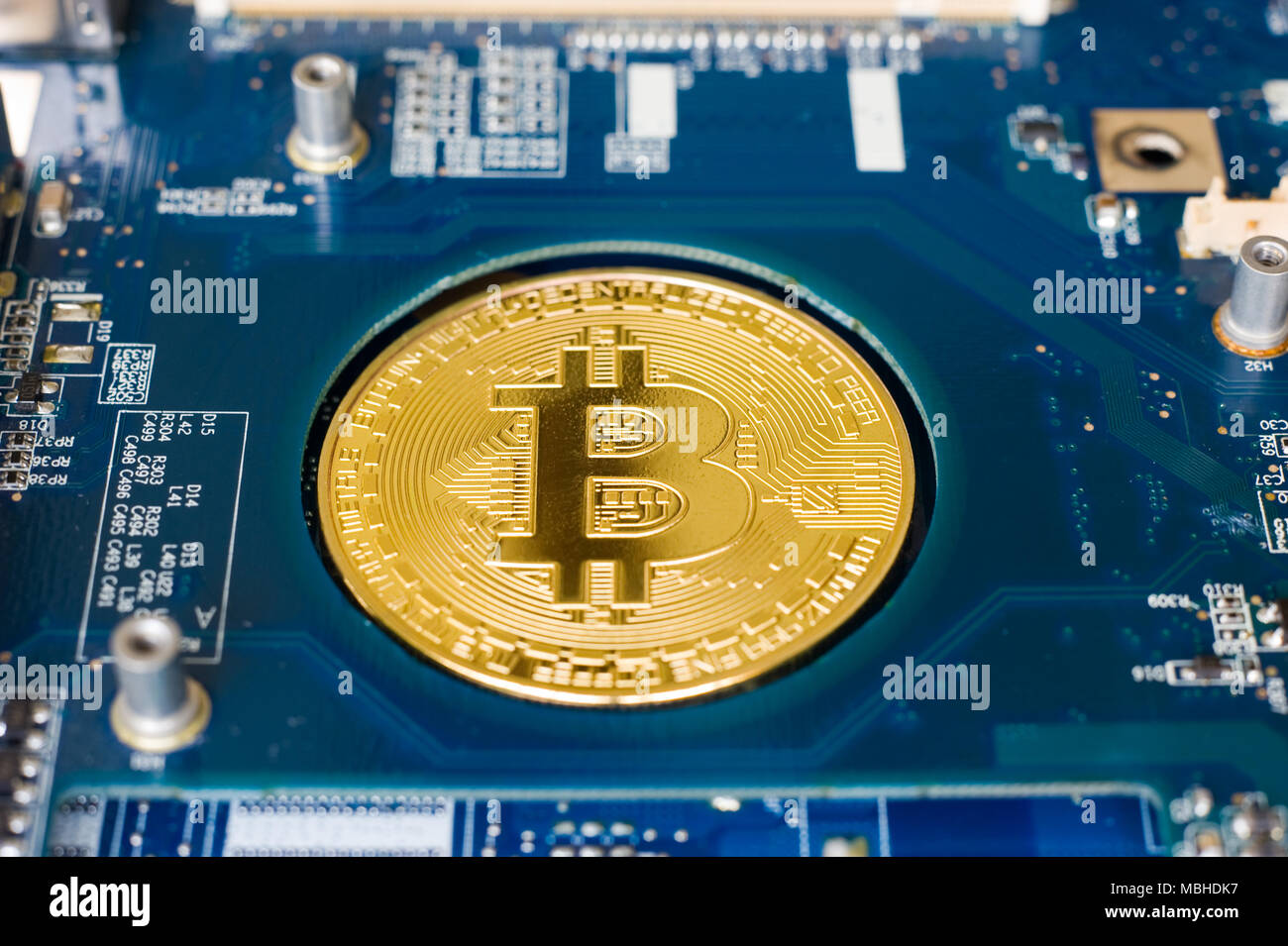 Bitcoin Computer Bank Electronic banking hi-res stock photography and images - Alamy