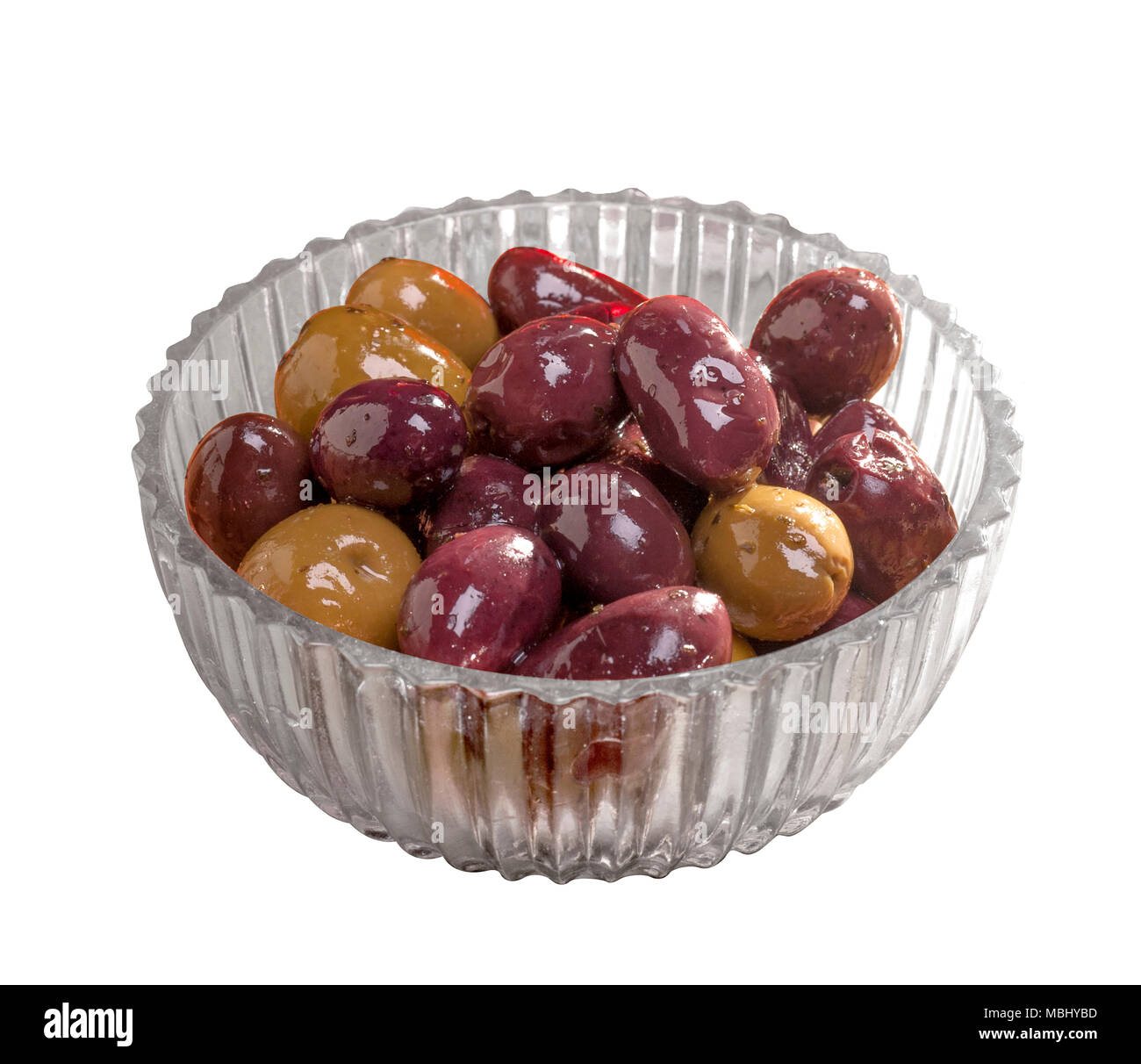 Clear Bowl of Olives Stock Photo - Alamy