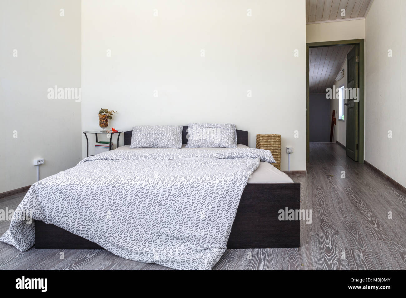 Cozy Minimalistic Bedroom Interir Stock Photo 179260619 Alamy