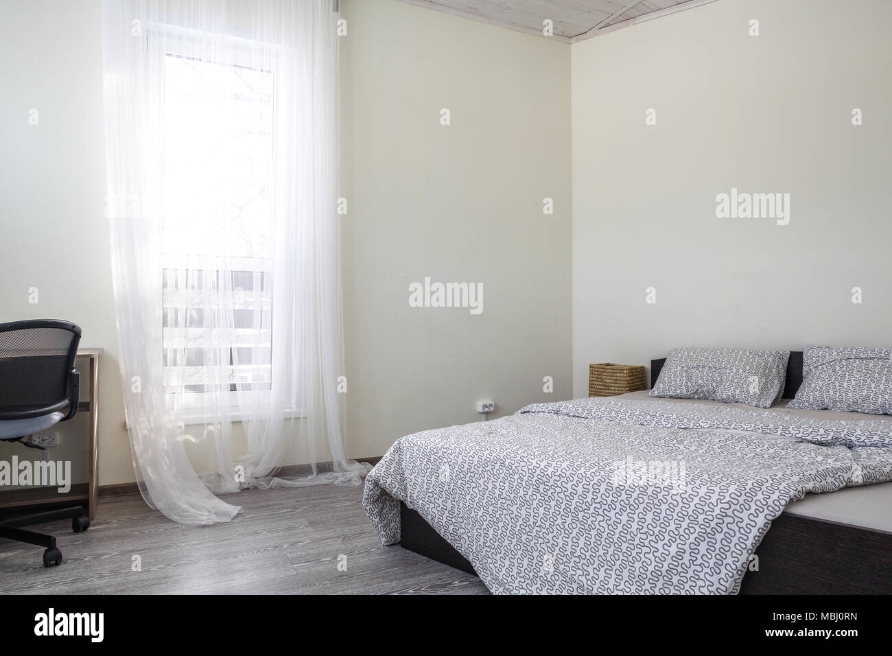 Cozy Minimalistic Bedroom Interir Stock Photo 179260697 Alamy