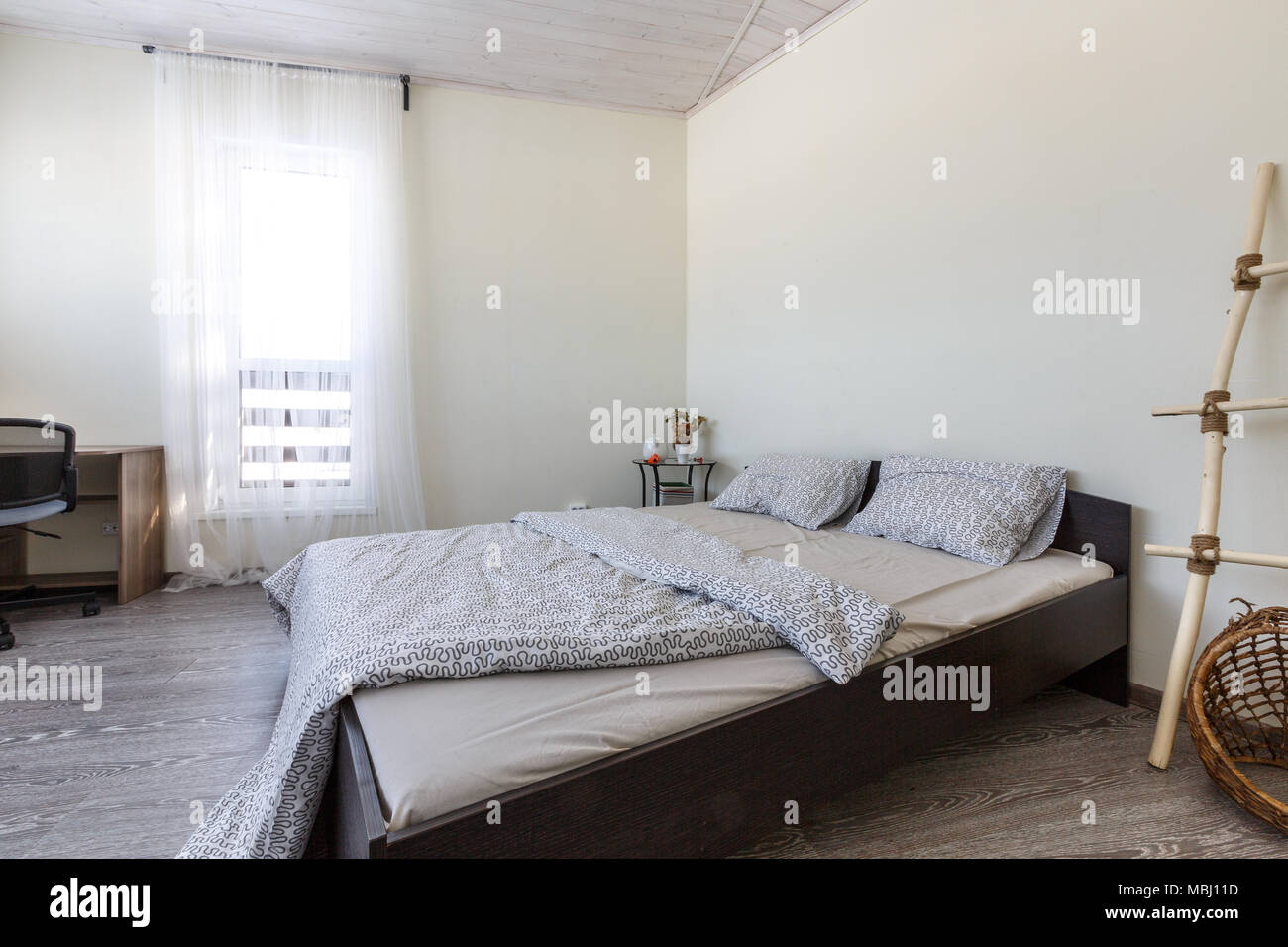 Cozy Minimalistic Bedroom Interir Stock Photo 179260857 Alamy