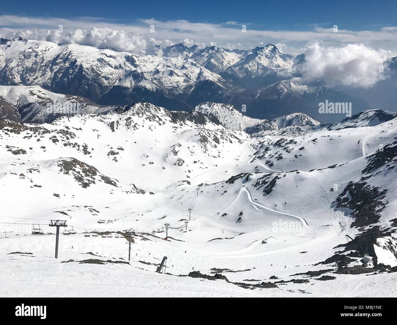 Winter images from the Ski Domain of Alpe d'Huez - France Stock ...