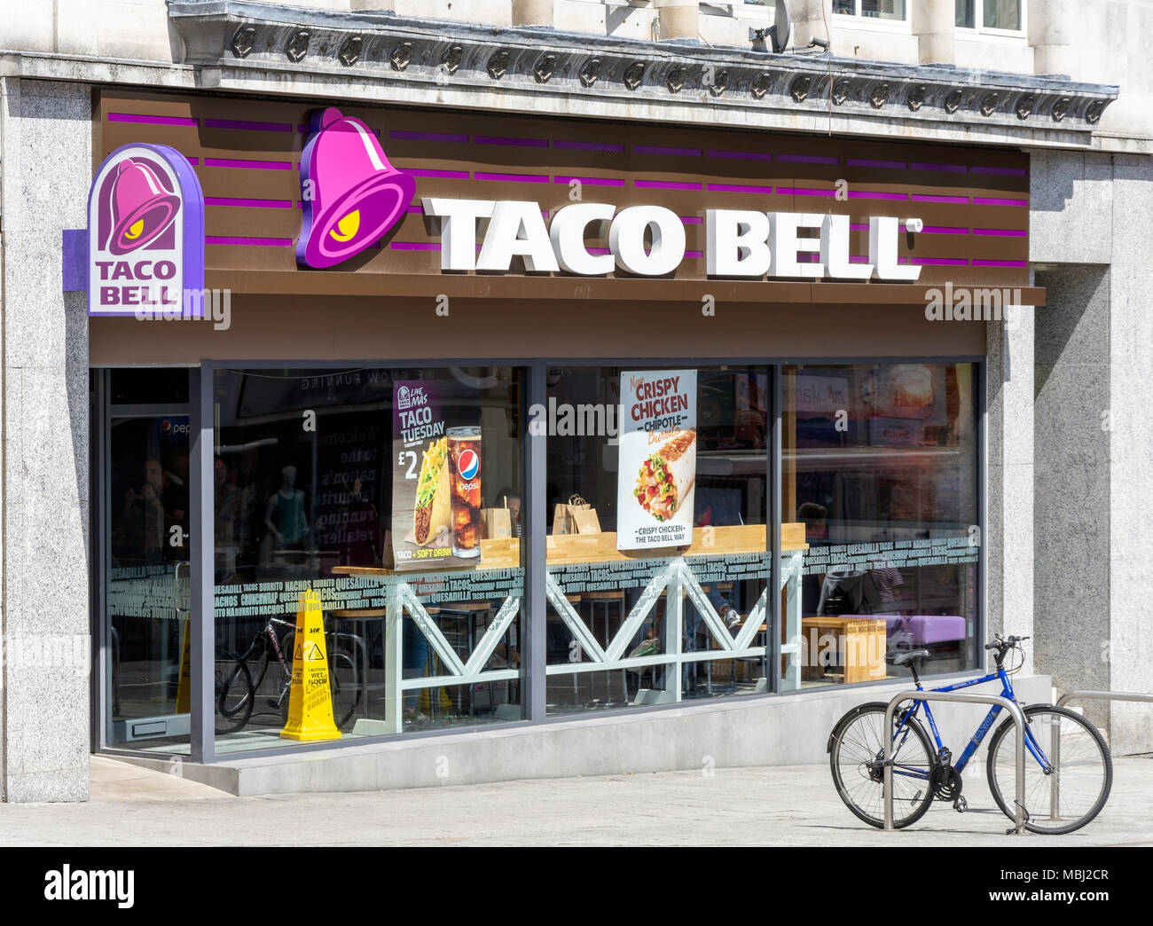 Taco Bell Mexican fast-food restaurant, Hanover Buildings, Southampton, Hampshire, England, United Kingdom Stock Photo