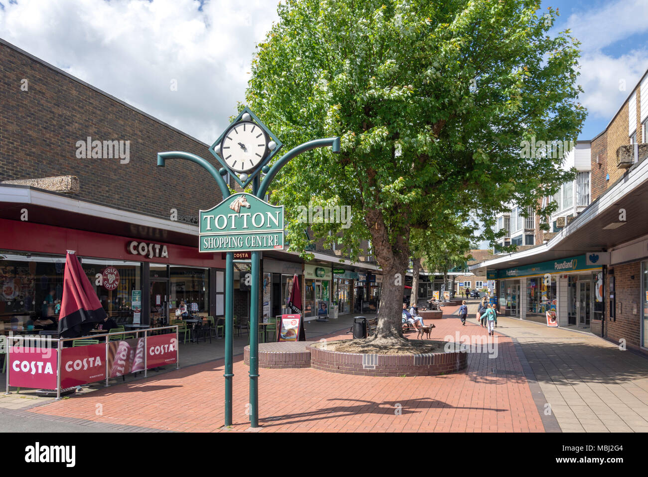 Totton shopping centre, Totton, Totton and Eling, Hampshire, England, United Kingdom Stock Photo