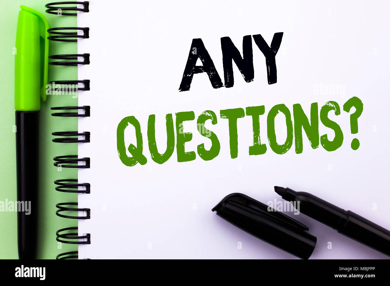 Text sign showing Any Questions Question. Conceptual photo Need to ask