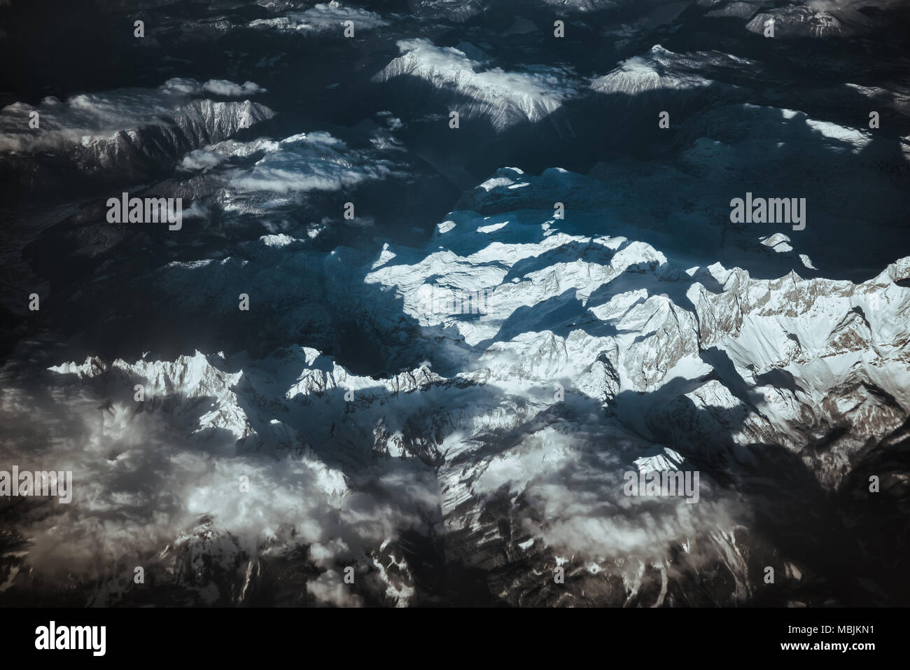 Aerial view of Alps Stock Photo - Alamy