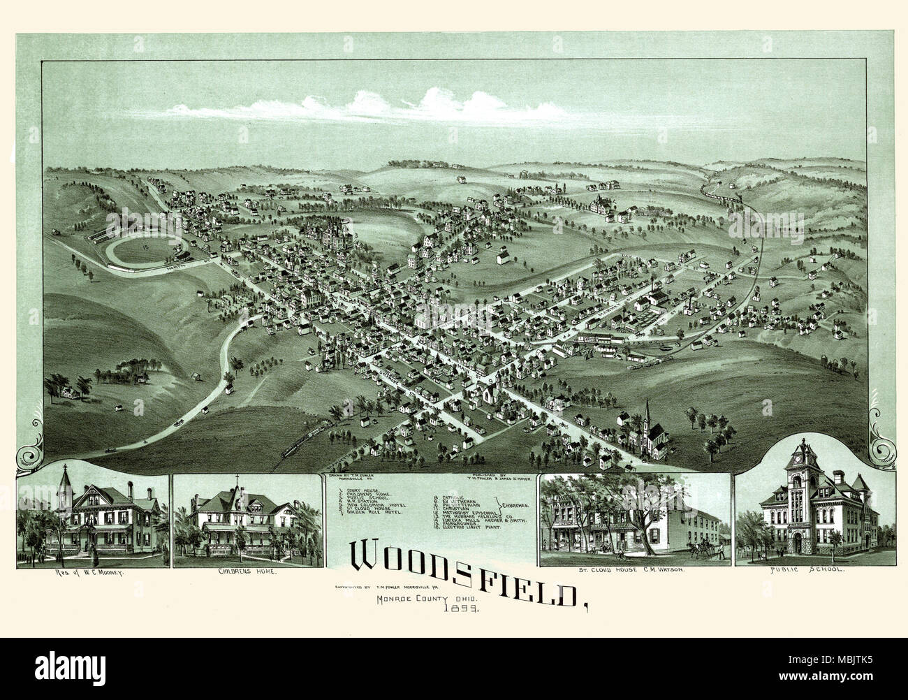 Woodsfield, Monroe County. Ohio Stock Photo Alamy