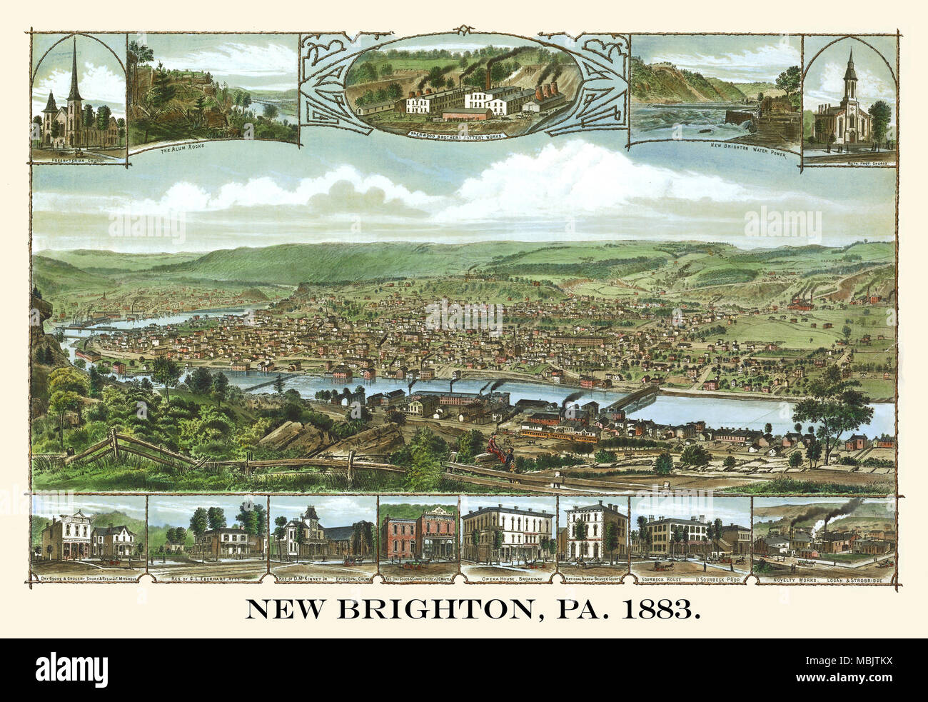 New Brighton, PA. 1883 Stock Photo Alamy